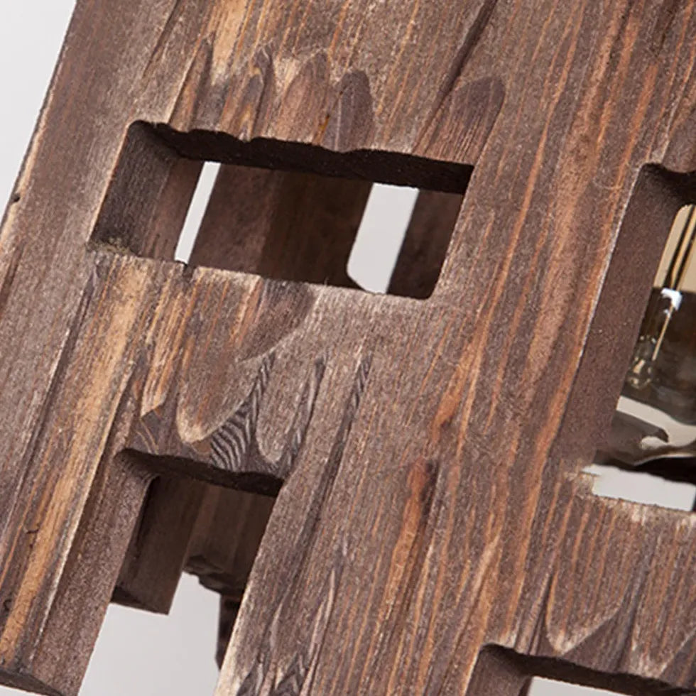 Vintage Dark Wood Pendant Light - Industrial Rustic Ceiling Fixture for Restaurants, Cafes, Bars & Kitchen Island Lighting
