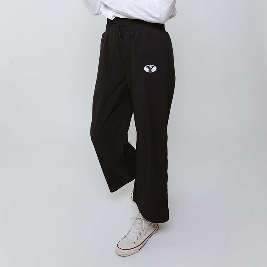 BYU Audrey Wide Leg Pants for Women - High Waisted Stretch Comfortable Trousers, Black - Perfect for Office, Travel & Casual Wear