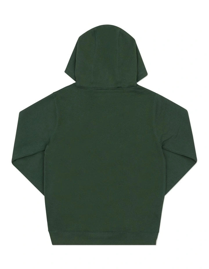 Champion Kids Script Logo Green Hoodie - Soft & Comfortable Pullover for Boys & Girls - Perfect for School, Playdates & Outdoor Activities
