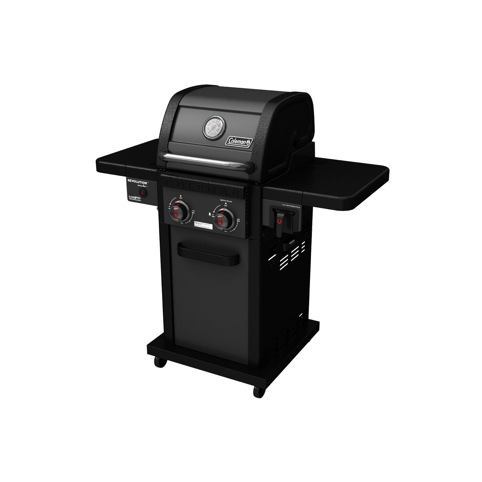 Coleman Revolution 2 Burner Propane Gas Grill - Black Matte Portable Outdoor BBQ for Camping, Tailgating & Backyard Cooking (REV2BMA)