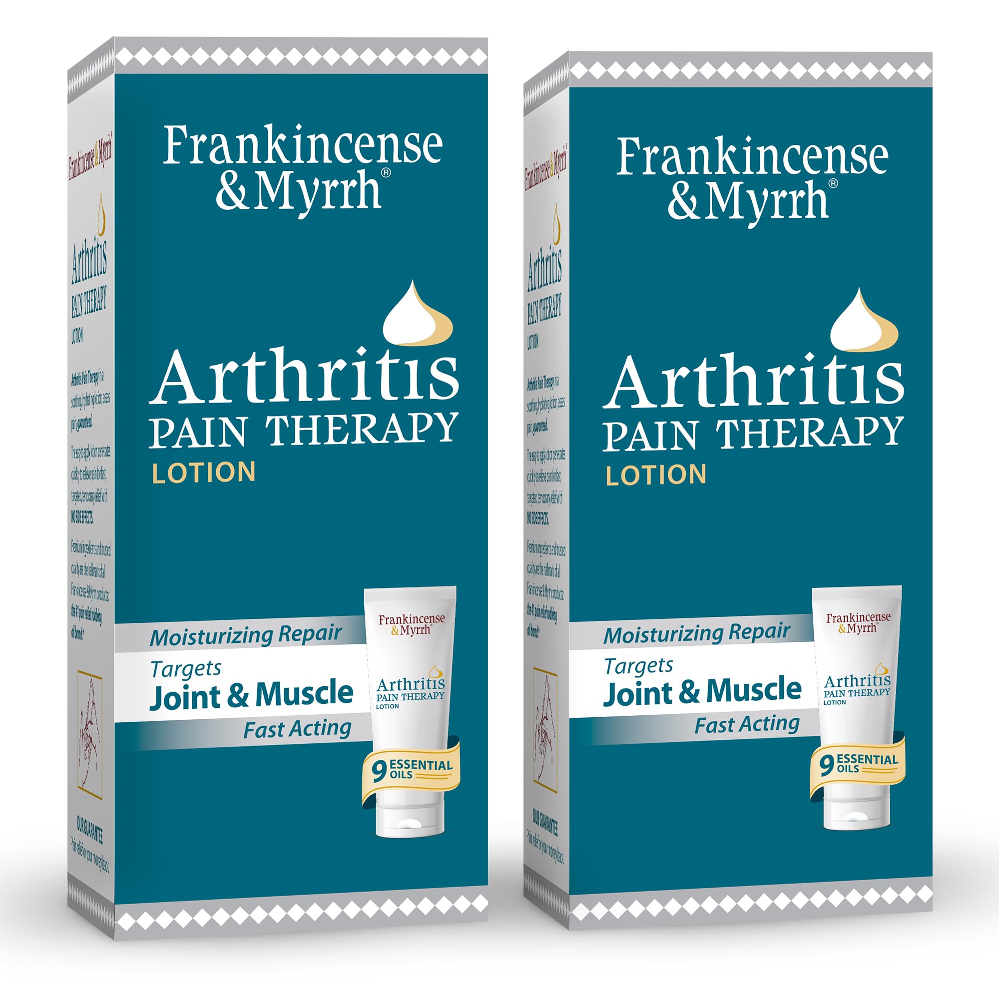 Frankincense and Myrrh Arthritis Pain Relief Cream - 3 Oz (2 Pack) | Natural Topical Pain Relief for Joints, Knees, Back, Neck & Hands | Hydrating Skin Repair Lotion for Sciatica & Muscle Discomfort | Perfect for Daily Use, Post-Workout Recovery & Chronic Pain Management