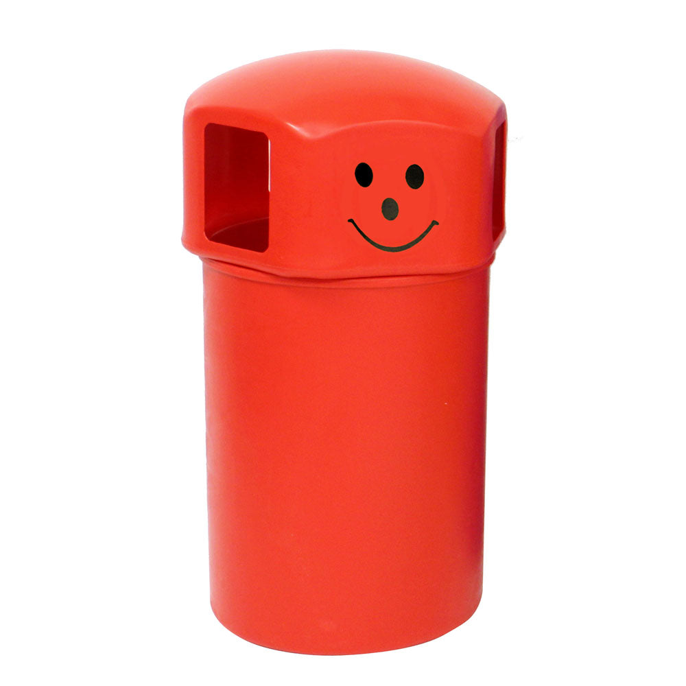 Smiley Face Trash Can - Durable Plastic Waste Bin for Home, Office & Classroom - Fun & Functional Garbage Bin for Indoor Use