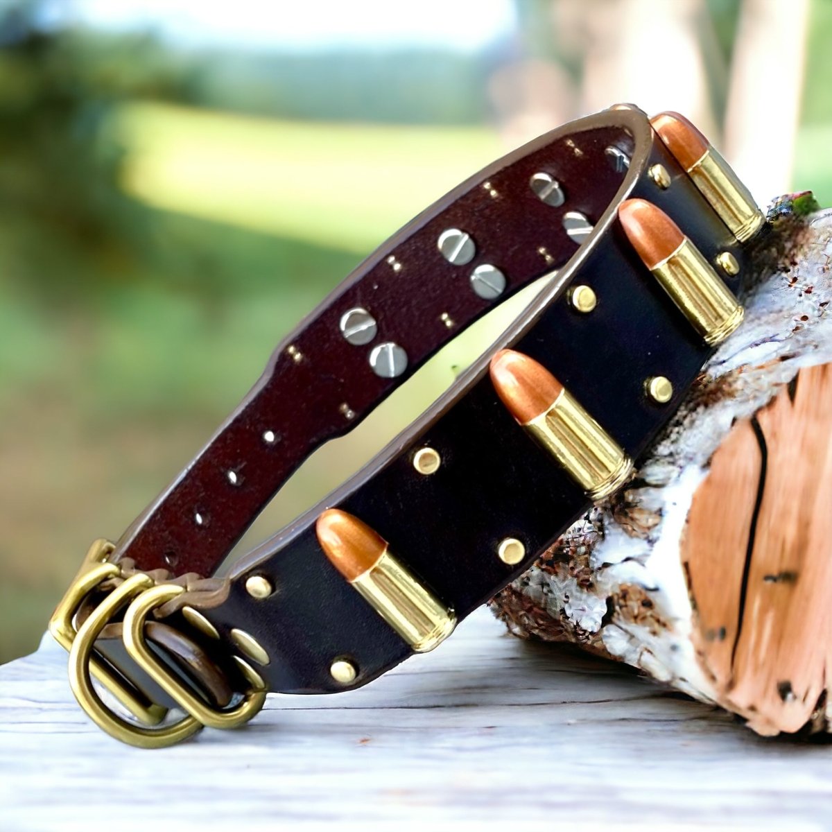 Premium Genuine Leather Dog Collar with Heavy-Duty Buckle - Durable & Stylish for Large & Medium Dogs - Perfect for Training, Walking & Outdoor Adventures