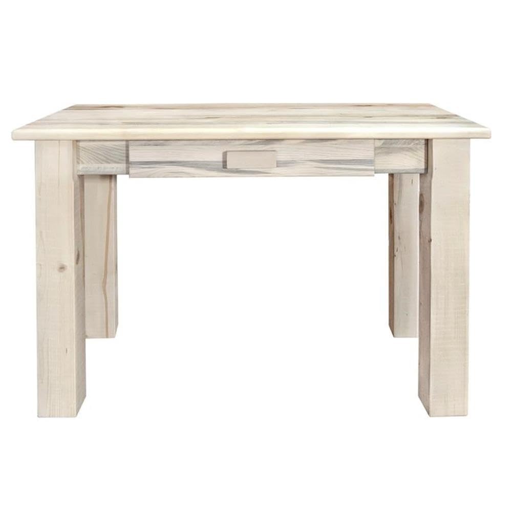 Montana Woodworks Homestead Laptop & Writing Desk - Solid Wood Home Office Desk with Lacquered Finish | Perfect for Remote Work, Study & Small Space Living