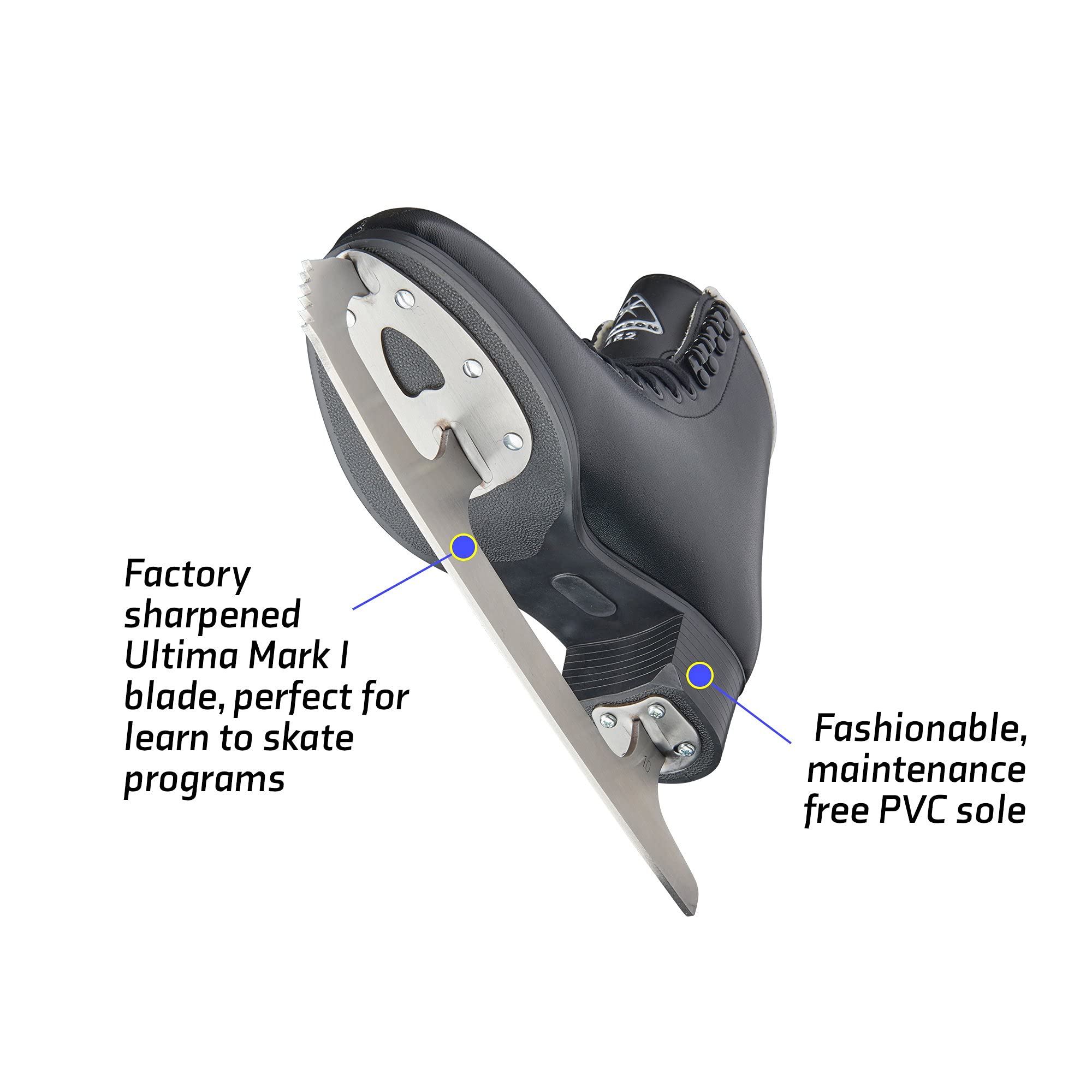 Jackson Ultima Finesse Men's & Boys' Figure Skates - Premium Ice Skating Shoes for Performance & Comfort - Perfect for Competitive Skating & Ice Rink Practice