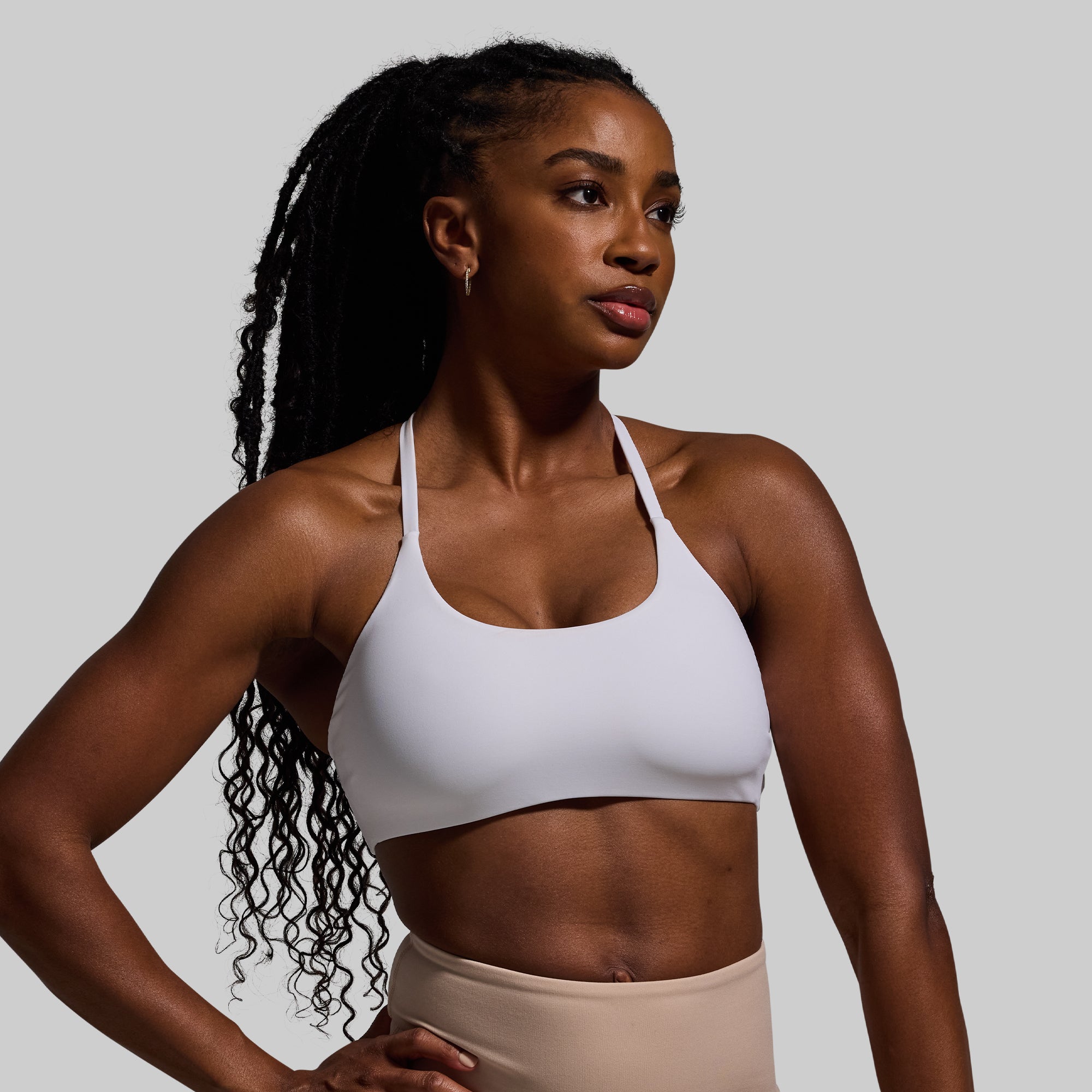 Serenity Sports Bra for Women - High Support Workout Bra, Breathable & Comfortable Yoga Bra - White - Perfect for Running, Gym, Yoga & Fitness Training