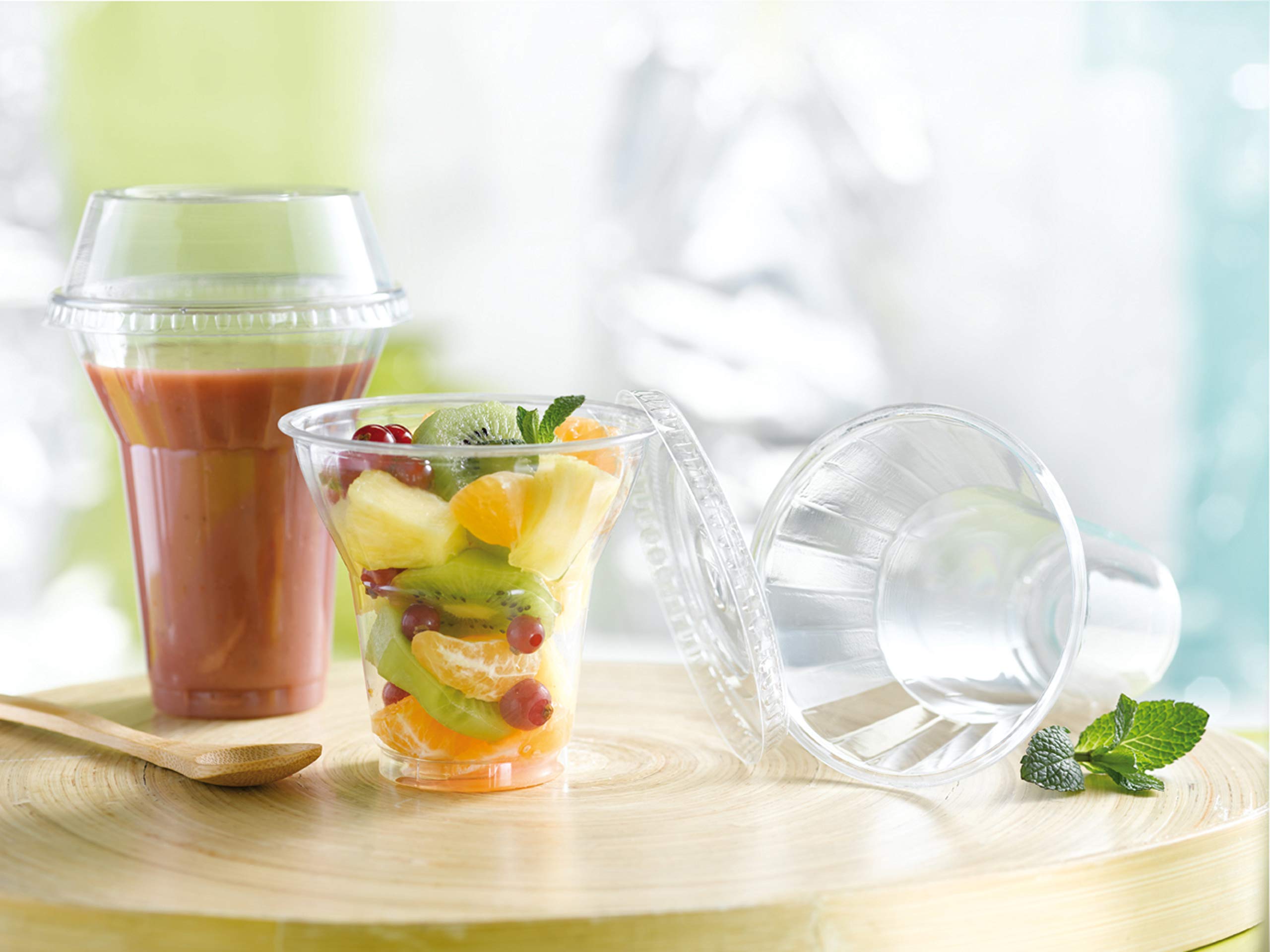 Clear PLA Plastic Party Cups (Case of 1000) - 20oz Disposable Drinking Cups by PacknWood - Ideal for Parties, Events, and Catering Services - 210GPLA560