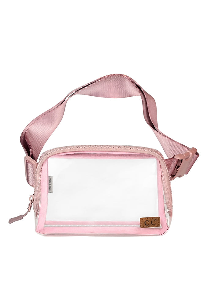 C.C Clear Stadium Belt Bag - Waterproof Waist Pack for Running, Hiking, Concerts & Travel - Hands-Free Fanny Pack with Adjustable Strap for Men & Women