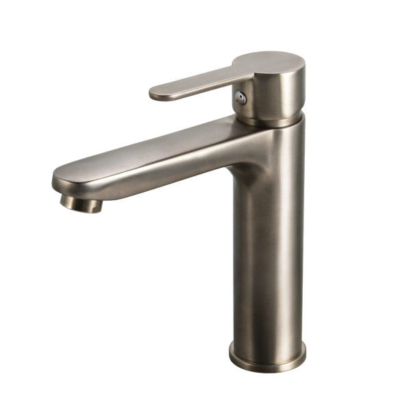 Hamat CLBL 1000 PWC Single Handle Bathroom Sink Faucet - Polished White Copper Finish for Modern Vanity & Powder Room Decor