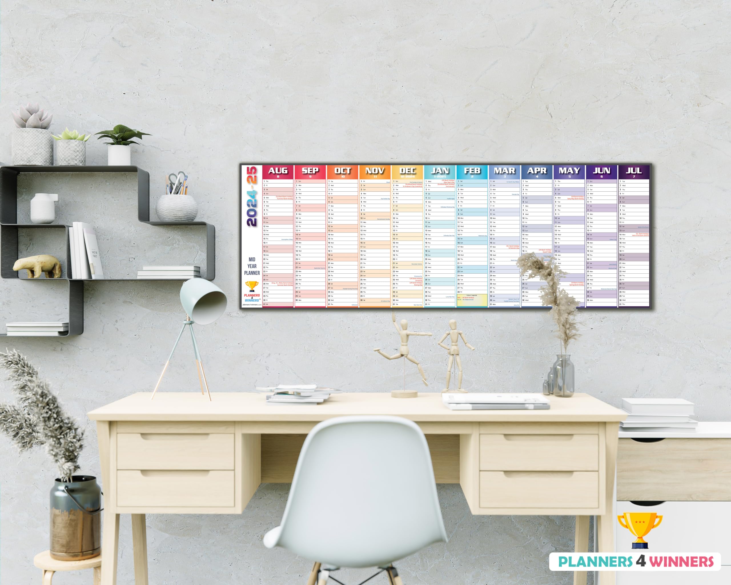 2024-2025 Extra Large Academic Year Wall Planner (47