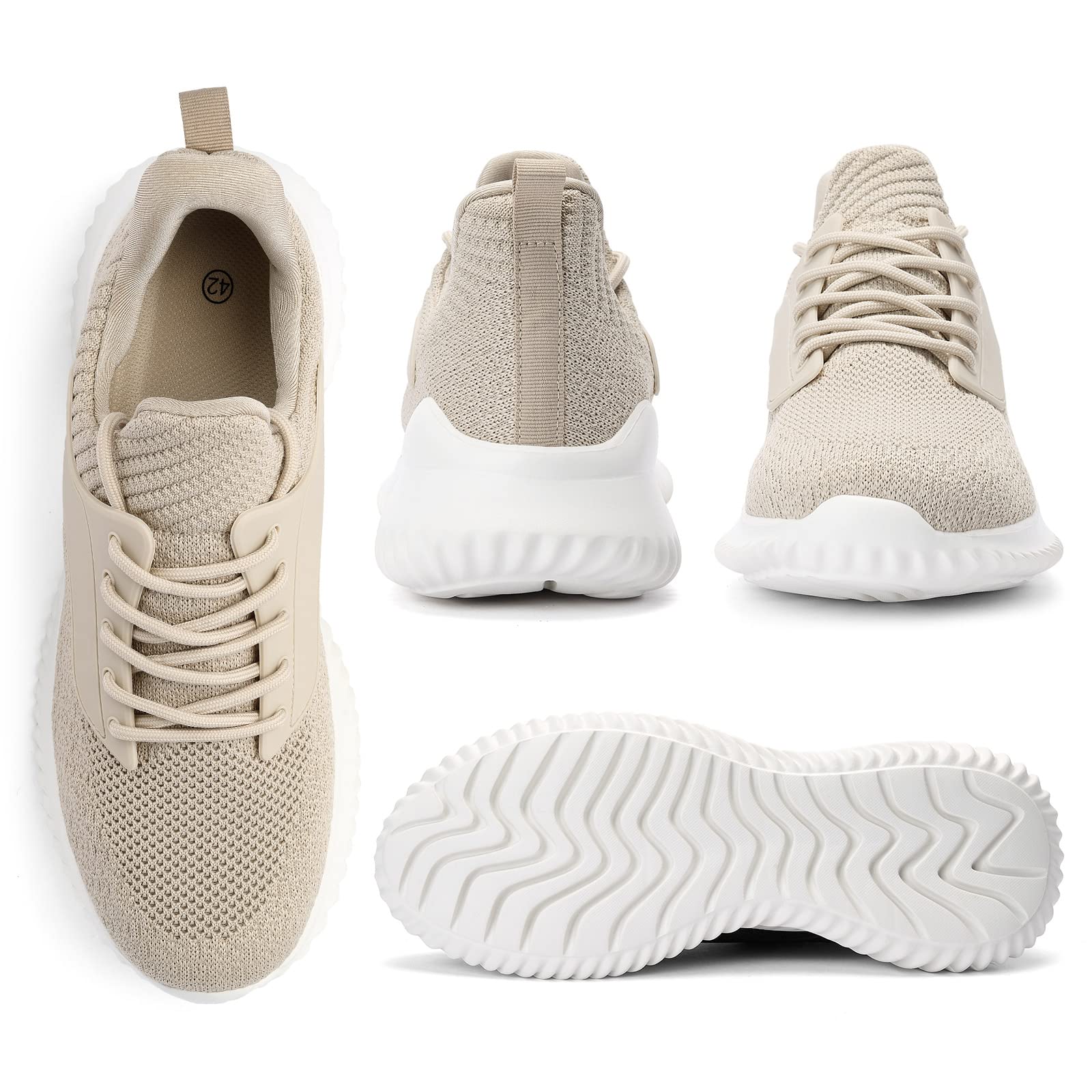 **Men's Slip-On Walking Sneakers with Memory Foam - Lightweight Breathable Running Shoes for Gym, Jogging, Tennis & Workouts - Indoor & Outdoor Casual Athletic Shoes for Men - Perfect for Daily Wear, Travel & Fitness**