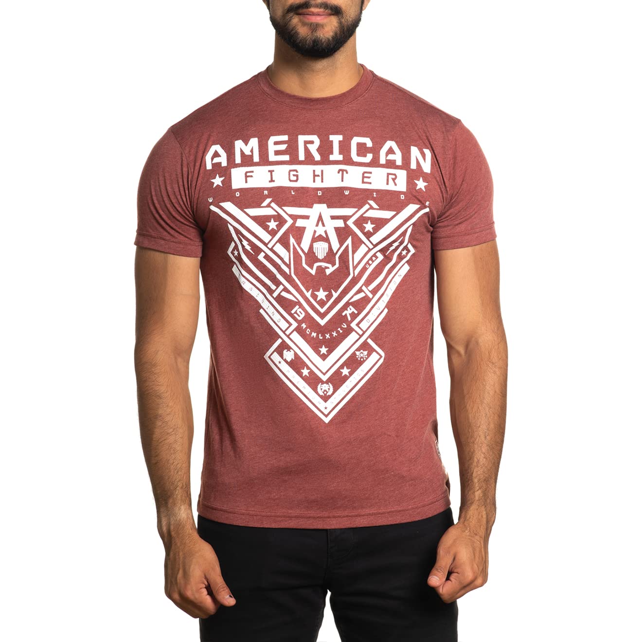 American Fighter Men's Short Sleeve T-Shirt - Lightweight & Breathable Summer Shirts for Men - Casual Wear, Gym, Outdoor Activities