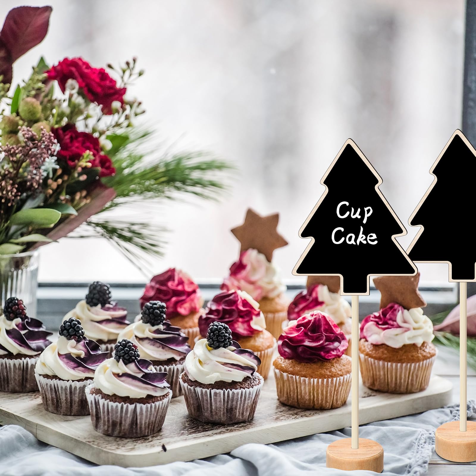20 Pack Mini Chalkboard Signs with Stand - 3.94