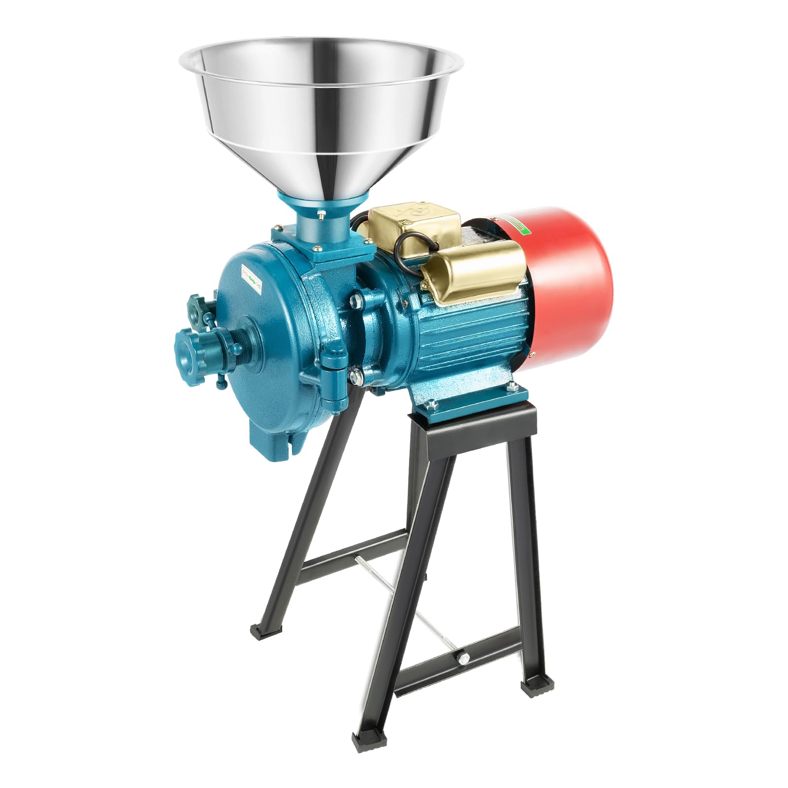 1500W Commercial Electric Grain Mill Grinder - Heavy Duty Corn, Wheat, Coffee & Cereals Grinding Machine with Funnel (110V, 1400r/min) - Perfect for Home, Bakery & Coffee Shop Use