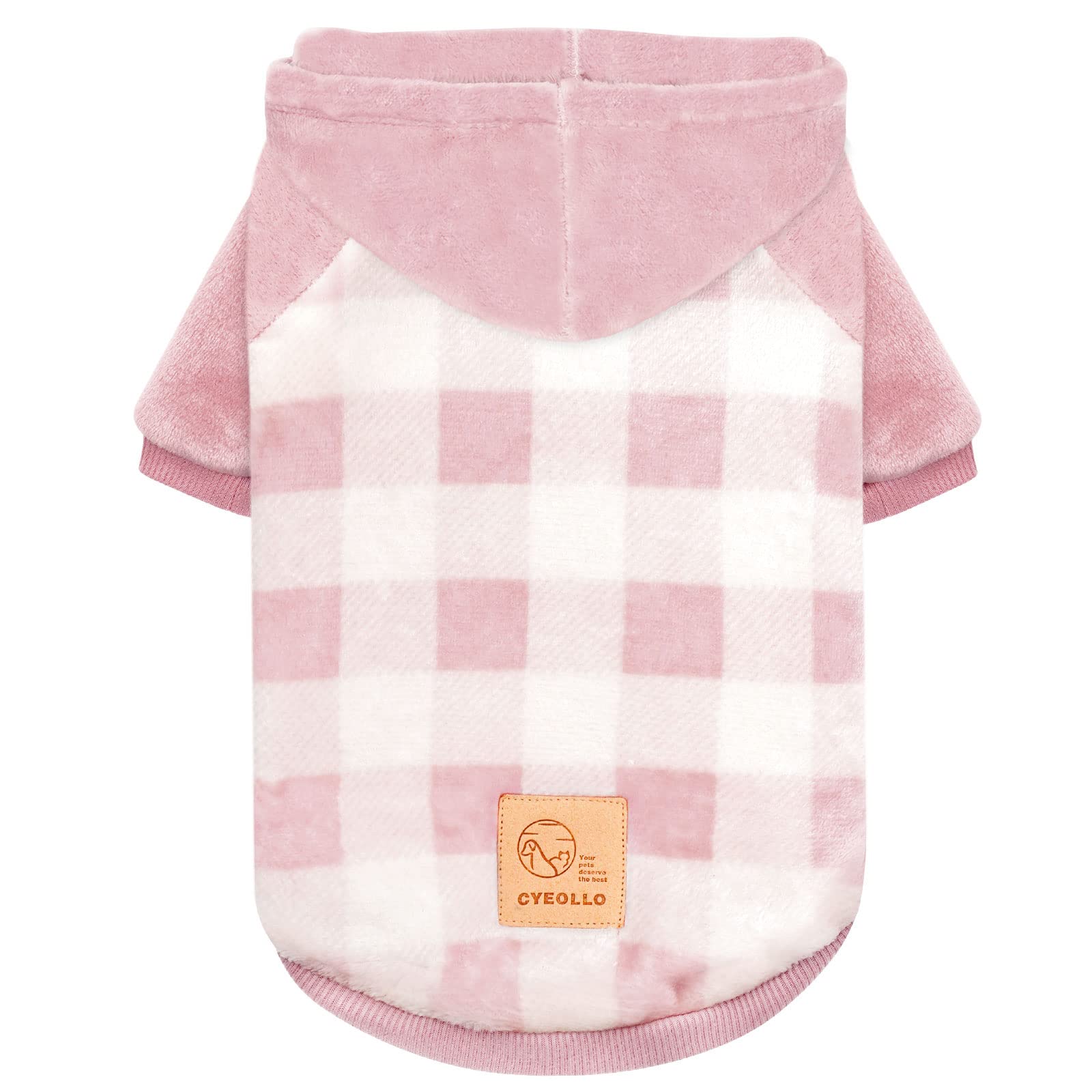 Warm Red Buffalo Plaid Dog Hoodie - Cozy Flannel Dog Sweater for Winter, Size L | Perfect for Outdoor Walks & Indoor Lounging