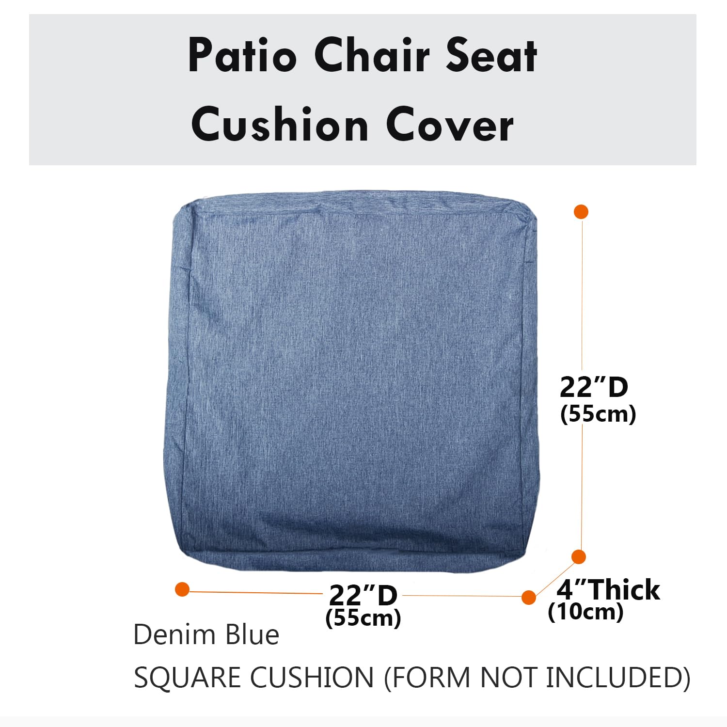 Premium Washable Waterproof Patio Seat Cushion Covers - 22