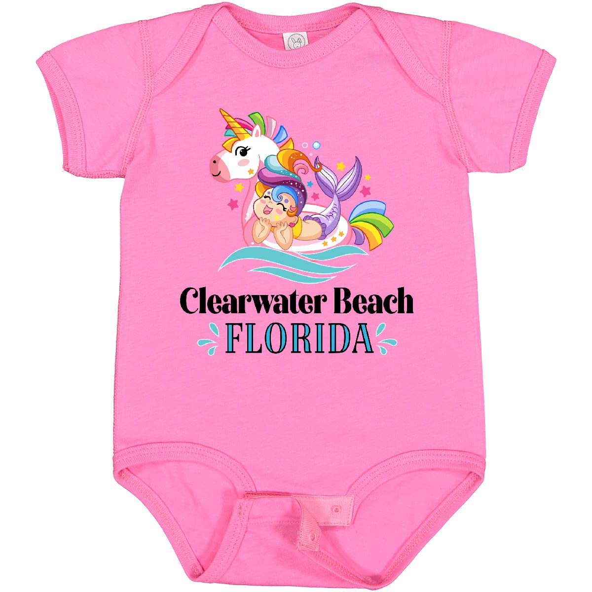 Inktastic Clearwater Beach Florida Baby Bodysuit - Soft Cotton Infant Onesie for Boys & Girls - Perfect Beach Vacation & Family Outfit