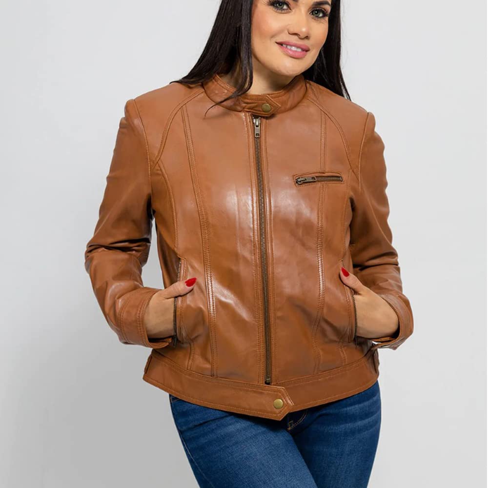 Stylish Women's Leather Jacket for Fall & Winter | Fashion Outerwear for Casual & Office Wear | Trendy Biker & Bomber Style Coats
