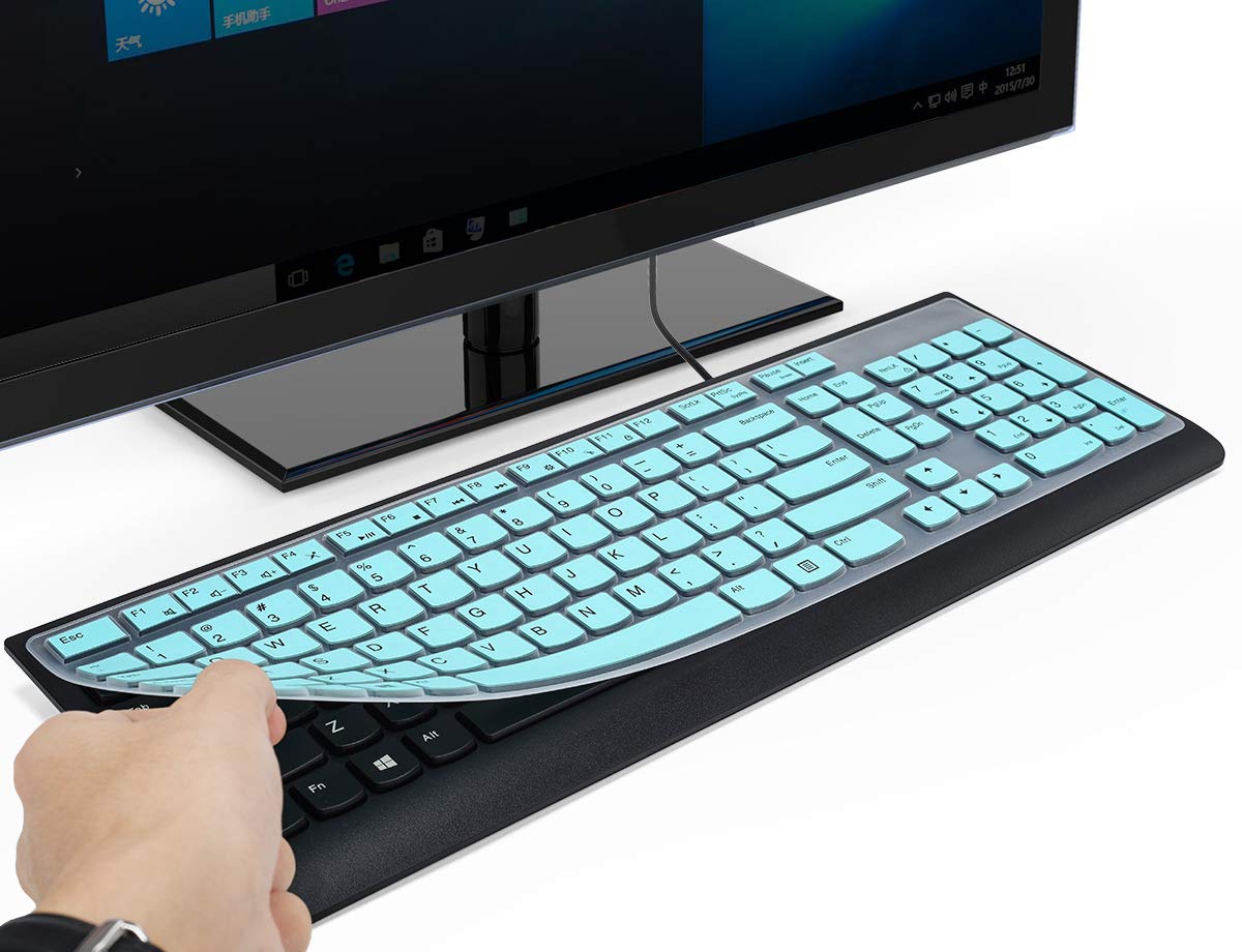 CaseBuy Keyboard Cover for Lenovo 510 Wireless Keyboard (GX30N81775/4X30M39458) - Premium Silicone Protector Skin | Keyboard Accessories | Mint Green | Perfect for Office, Home & Travel Use