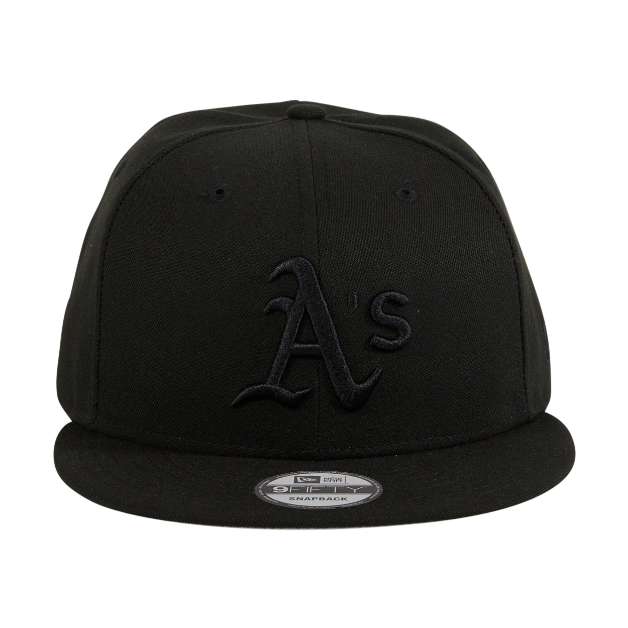 New Era 9Fifty Oakland Athletics Basic Snapback Hat - Black | Adjustable Baseball Cap for Men & Women | Perfect for Sports Fans, Casual Wear & Outdoor Activities