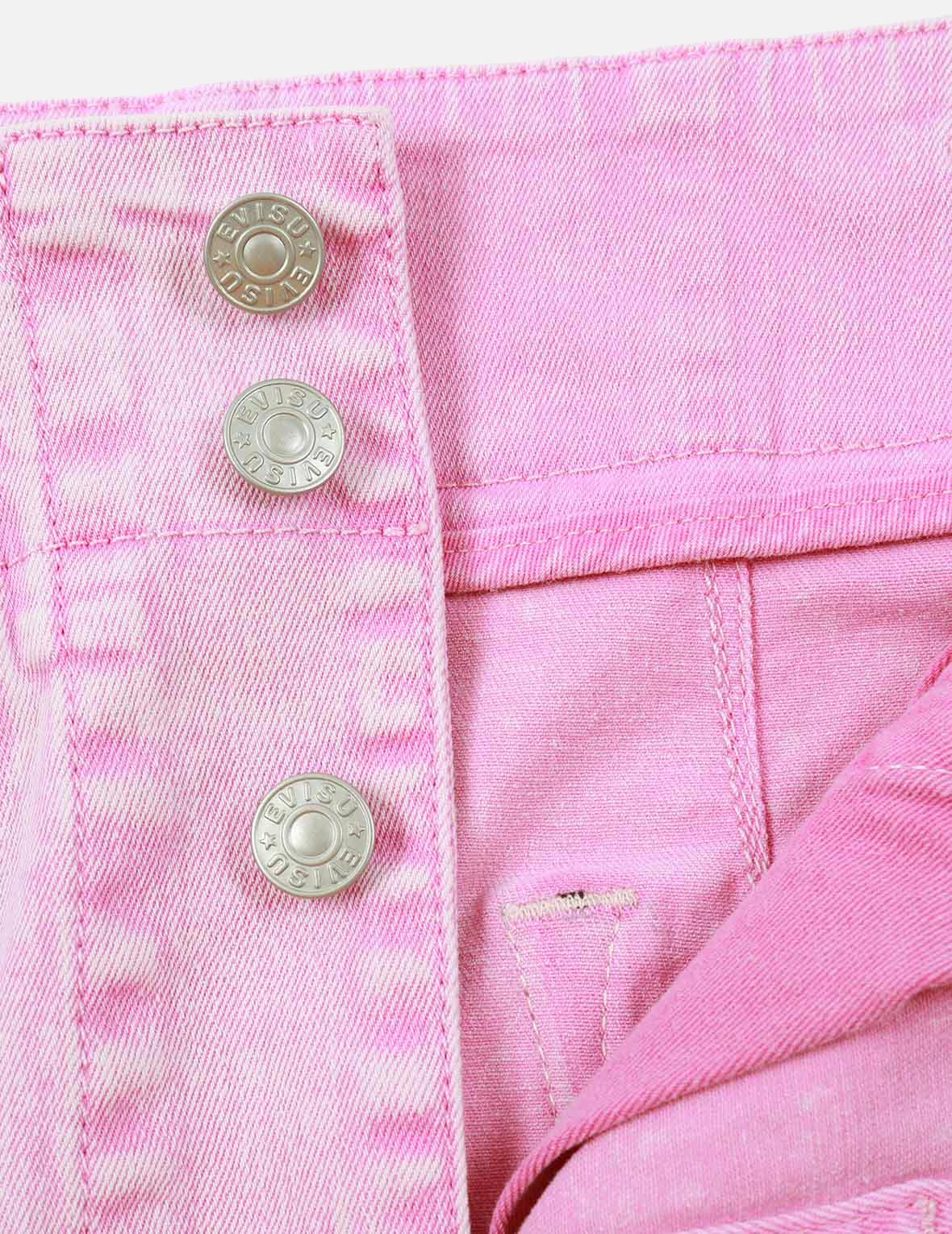 Seagull Embroidery Fuchsia Denim Skirt for Women - Vintage High Waist A-Line Denim Skirt with Unique Seagull Embroidery Design - Perfect for Casual Outfits, Beach Vacations, and Boho Fashion Styles