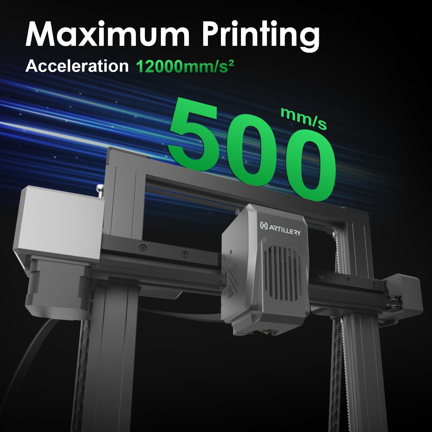 Artillery Sidewinder X4 Pro 3D Printer - 500mm/s High-Speed FDM Printer with Auto Leveling, WiFi Connectivity, Linear Rails & High-Temp Extruder (9.44x9.44x10.23 Inch) - Perfect for Rapid Prototyping, DIY Projects & Professional 3D Printing