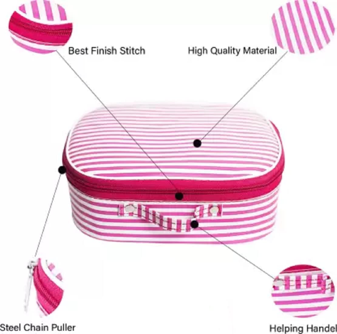 Premium 5-Piece Cosmetic Pouch Set - Waterproof Makeup Bag, Travel Toiletry Organizer & Vanity Case for Women | Perfect for Travel, Gym & Daily Use (Multicolor)