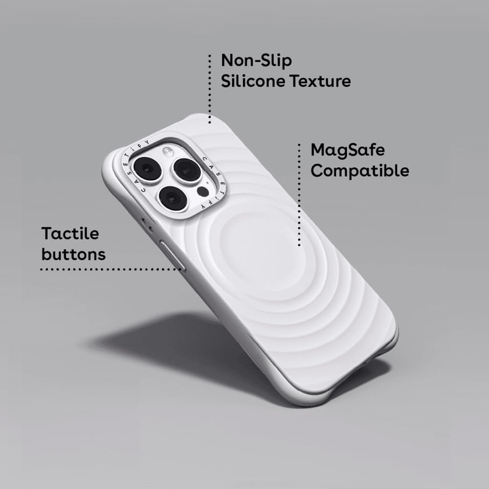 CASETiFY Ripple iPhone 15 Pro Max Case - 2X Military Grade Drop Protection, Wave Texture Design, MagSafe Compatible - Oat Color | Perfect for Outdoor Adventures & Everyday Protection