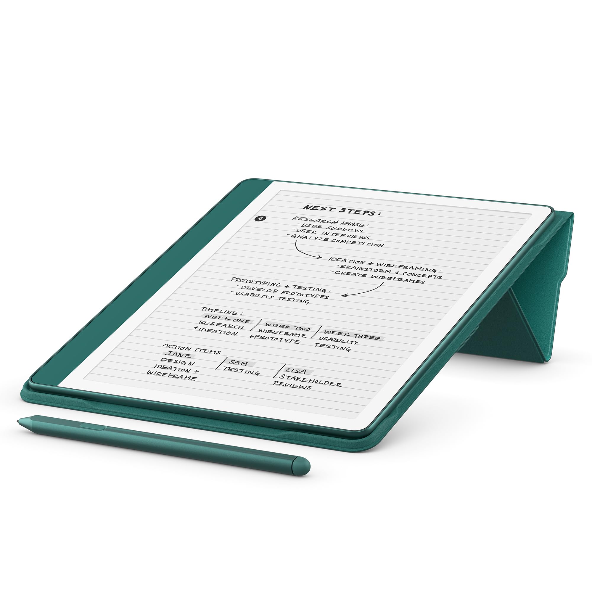 Eco-Friendly Vegan Leather Folio Cover with Magnetic Closure for Amazon Kindle Scribe | Sustainable Plant-Based Case | Perfect for Reading, Travel & Office Use