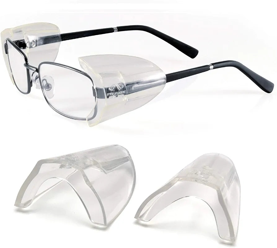Pyramex Slip On Clear Side Shield for Safety Glasses - Extra Eye Protection for Construction, Woodworking & DIY Projects