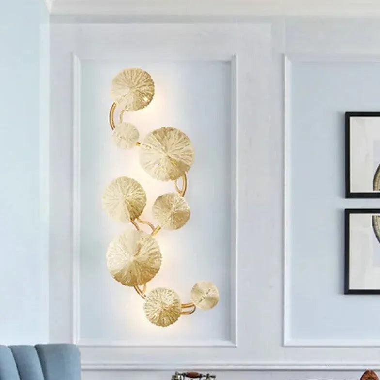 Elegant Gold Statement Wall Lights for Living Room - Modern Decorative Lighting for Home, Bedroom, and Dining Room