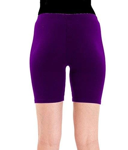 TEXTREE Women's Cotton Mid Waist Biker Shorts - Breathable Yoga, Running & Workout Shorts for Cycling, Gym & Under Dresses | Perfect for Activewear & Casual Wear