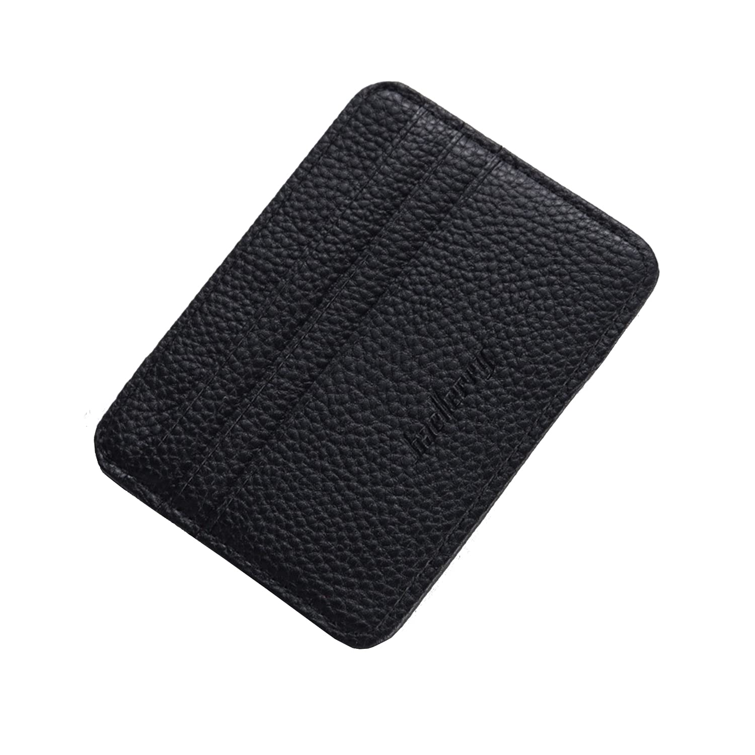 Slim Leather Card Holder Wallet with ID Window for Men & Women - Perfect for Travel & Everyday Use