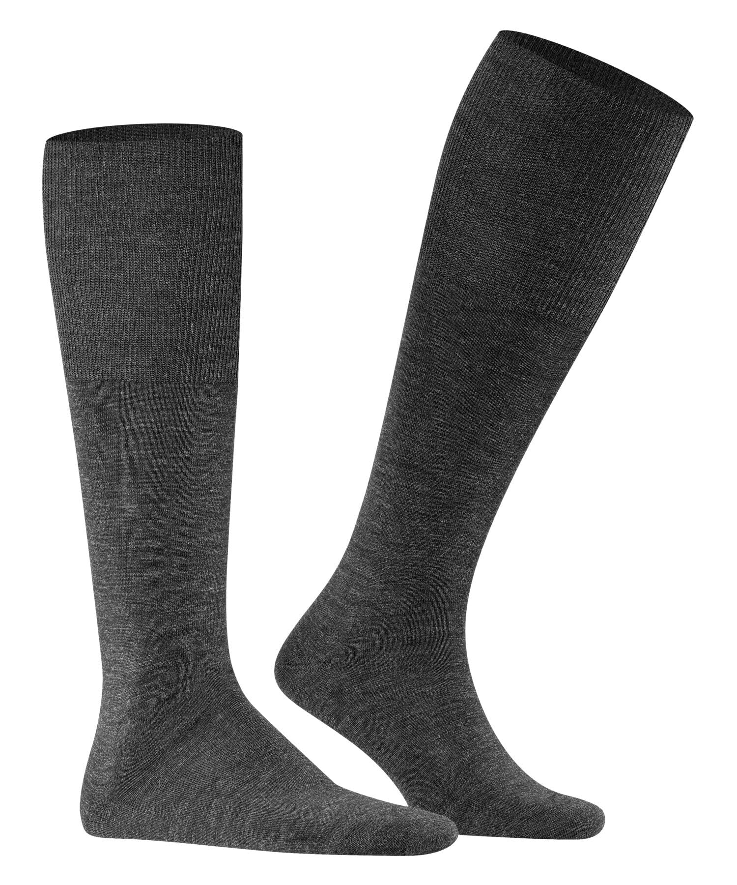 FALKE Men's Knee-High Dress Socks - Breathable Merino Wool & Cotton Blend for Business Travel & Office Wear - Comfortable Formal Socks for Work, Airplane Flights & Leisure Activities (1 Pair)