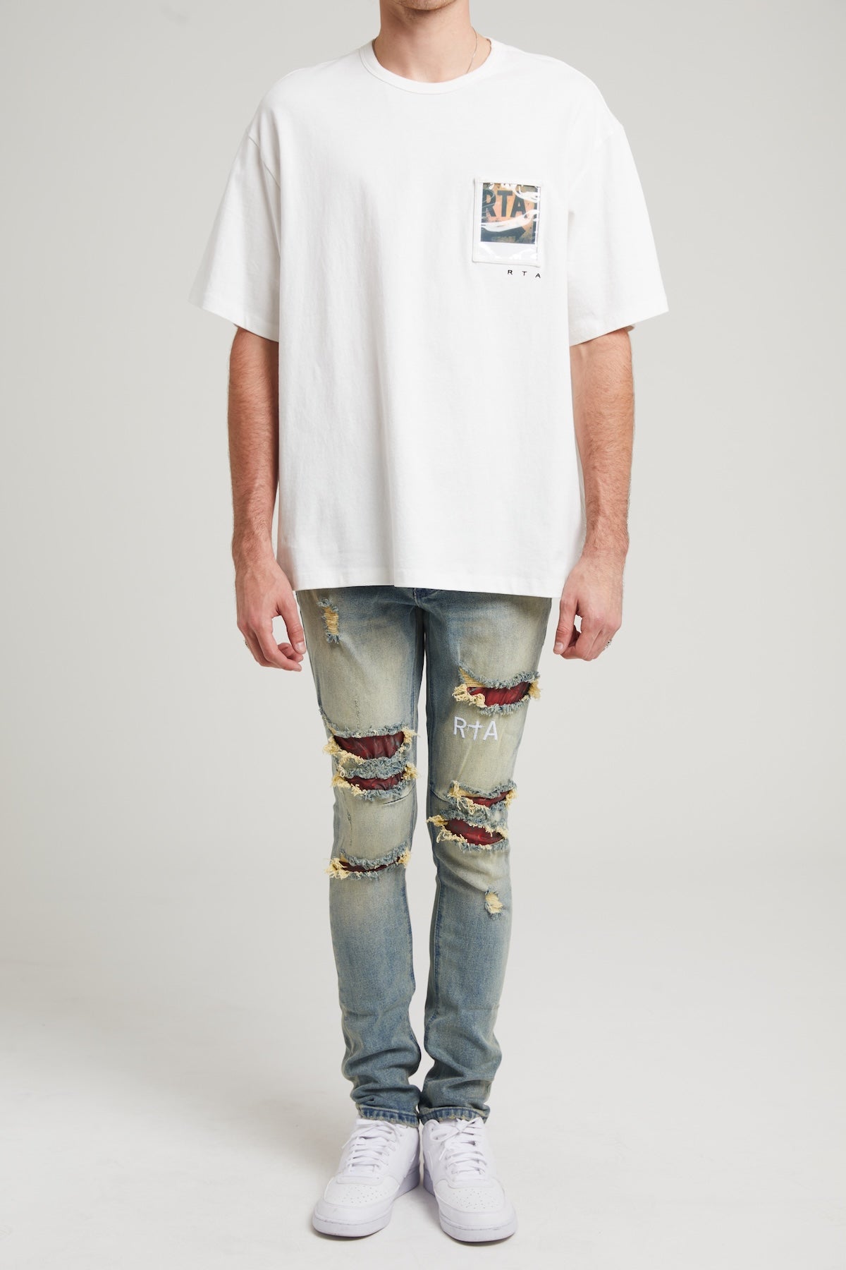 Custom Photo Pocket T-Shirt | Personalized White Tee with Photo Insert | Perfect for Gifts, Family Events & Custom Apparel