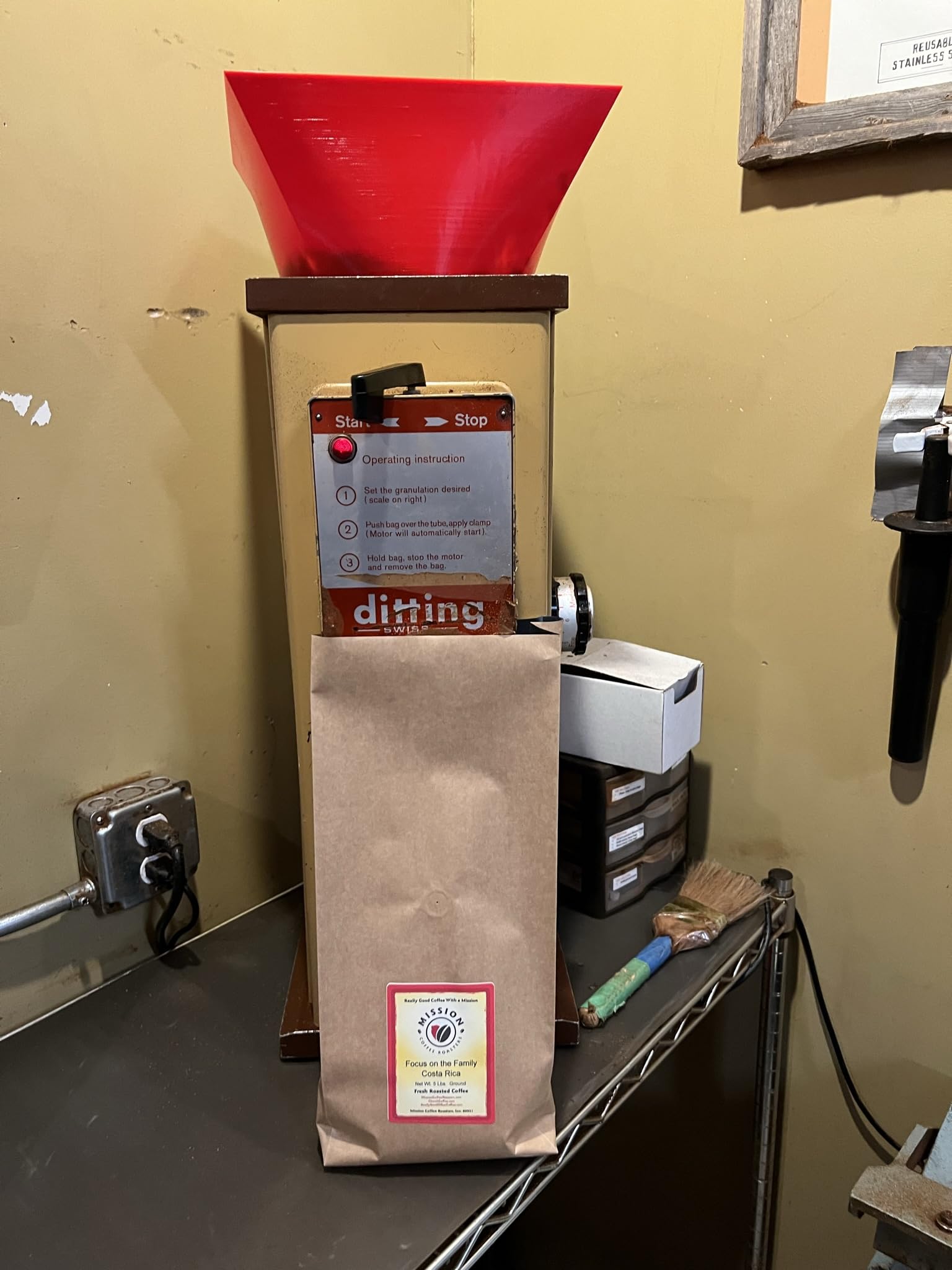 5LB Expansion Hopper for Ditting 1203 & 1403 Commercial Coffee Grinders - Black Funnel Only (Grinder Not Included) | Perfect for High-Volume Coffee Shops & Specialty Cafes