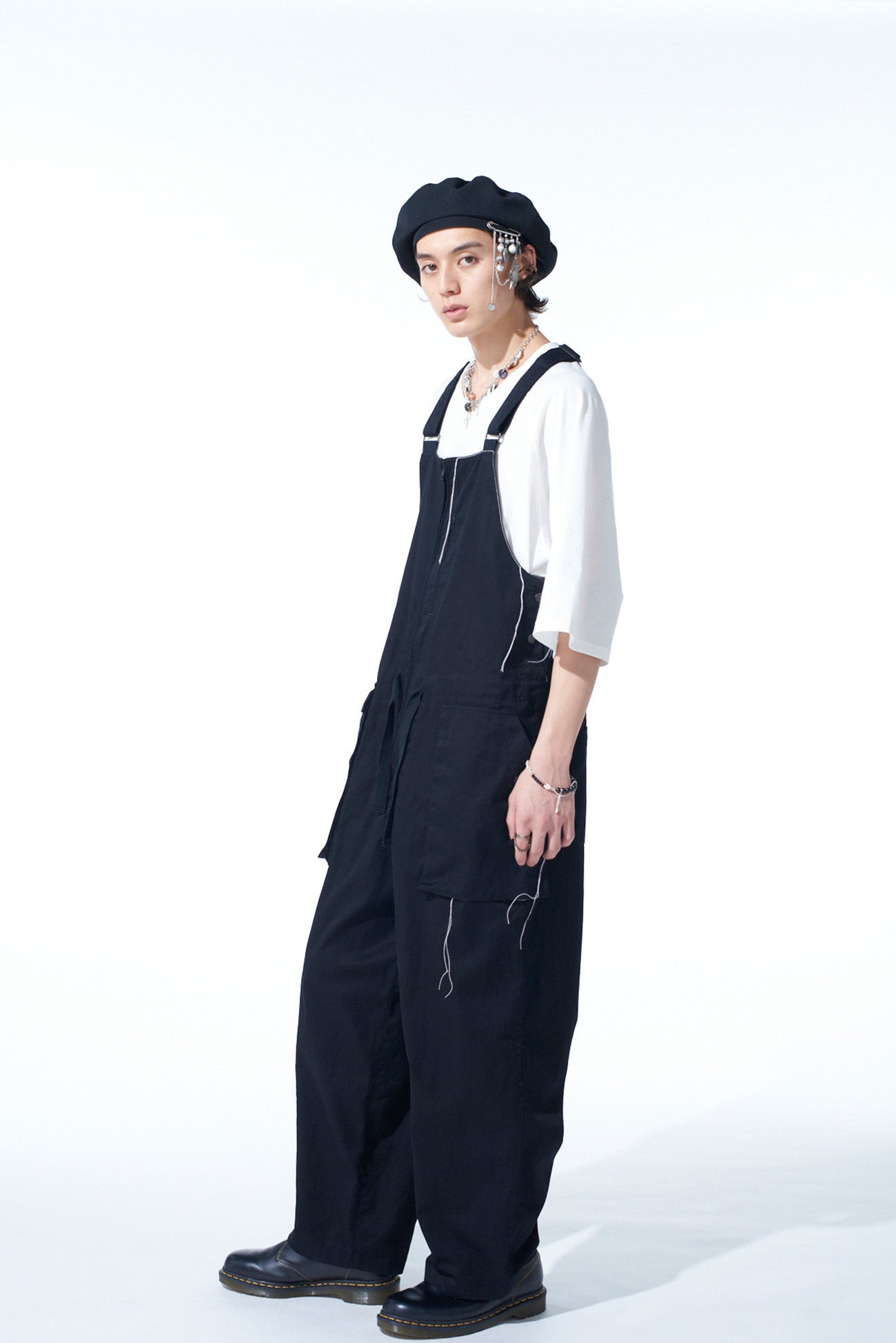 Stylish Cotton Twill Overalls with Color Stitching - Perfect for Casual Wear, Work & Outdoor Activities