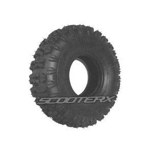 4.10-4 Knobby Dirt Tires (2 Ply) - Heavy Duty Off-Road Tires for Gas Scooters, Go Karts & Pocket Bikes [3115] - Perfect for Trail Riding, Backyard Racing & Off-Road Adventures