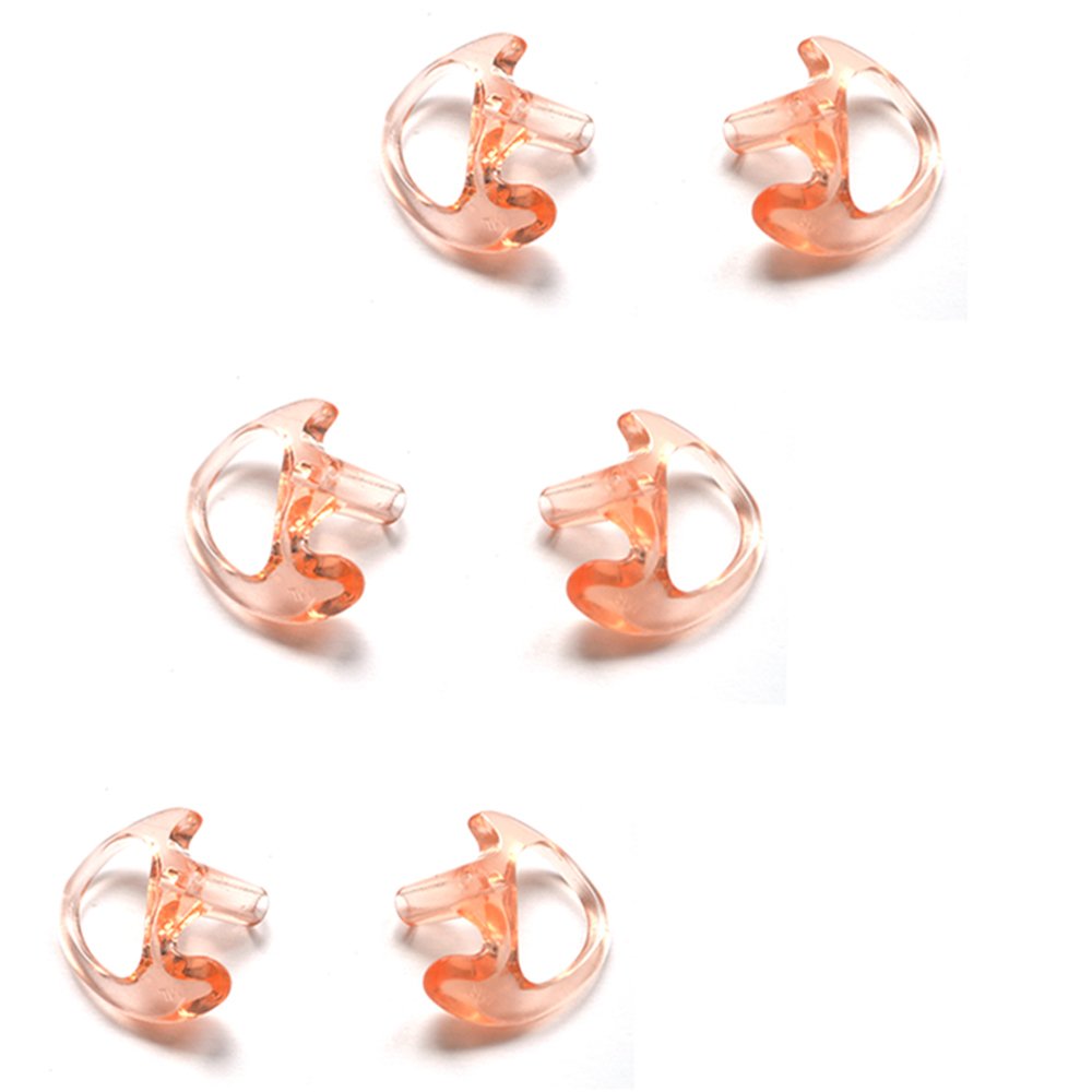 HYS Replacement Soft Silicone Ear Buds Medium Earmold for Walkie Talkie Air Acoustic Earpiece Headset (3 Pairs) - Comfortable Noise Isolation for Security, Construction & Outdoor Communication