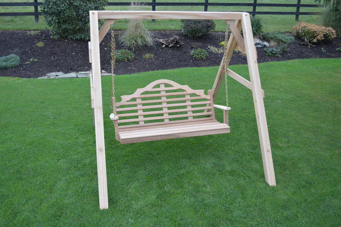 Regallion Heavy Duty A-Frame Swing Stand with Hangers - Outdoor Metal Swing Set for Backyard, Garden, or Patio - Perfect for Kids and Adults Relaxation