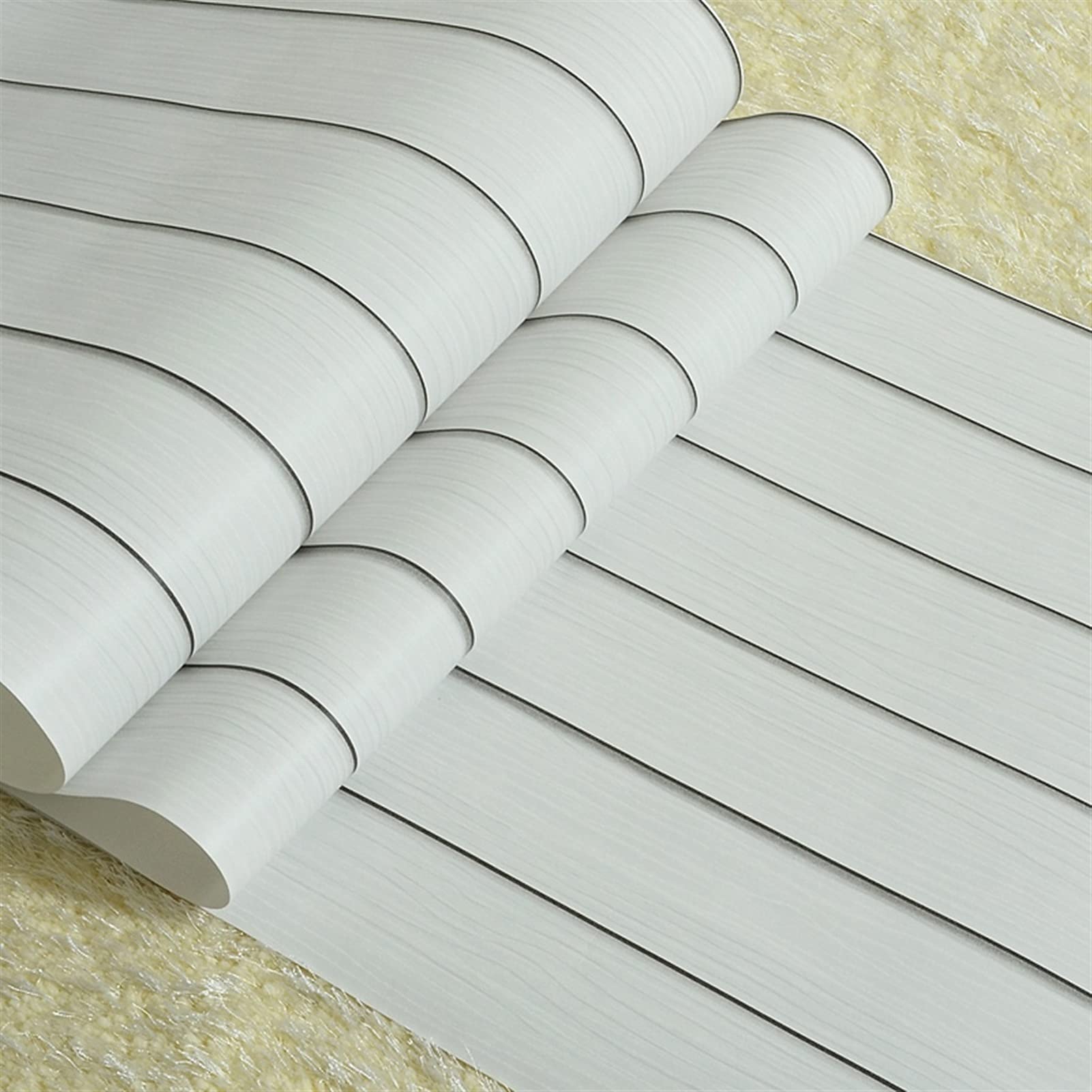 Modern Nordic Simple Stripe Non-Woven Wallpaper - Peel and Stick Wallpaper for Bedroom, Living Room, TV Background | Home Decor, Accent Wall, DIY Wall Stickers