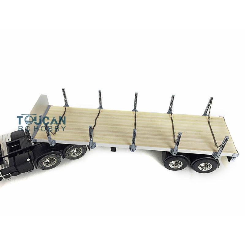 1/14 Scale RC Highline Tractor Truck - 6x4 Remote Controlled Semi Trailer with Flatbed Chassis & DIY Container | Hobby Grade Model for Off-Road Play & Collection