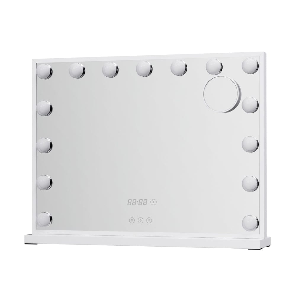 Embellir Hollywood Makeup Mirror with 15 LED Lights - 58x45cm Vanity Mirror with Touch Control & Adjustable Brightness - Perfect for Makeup Application, Skincare Routine, and Salon Use