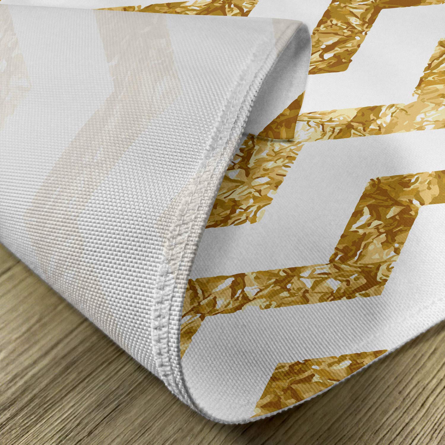 Ambesonne Abstract Place Mats Set of 4 - Modern Chevron Pattern Washable Fabric Placemats for Dining Table & Kitchen Decor in Pale Coffee White | Perfect for Dinner Parties, Holiday Gatherings & Everyday Use