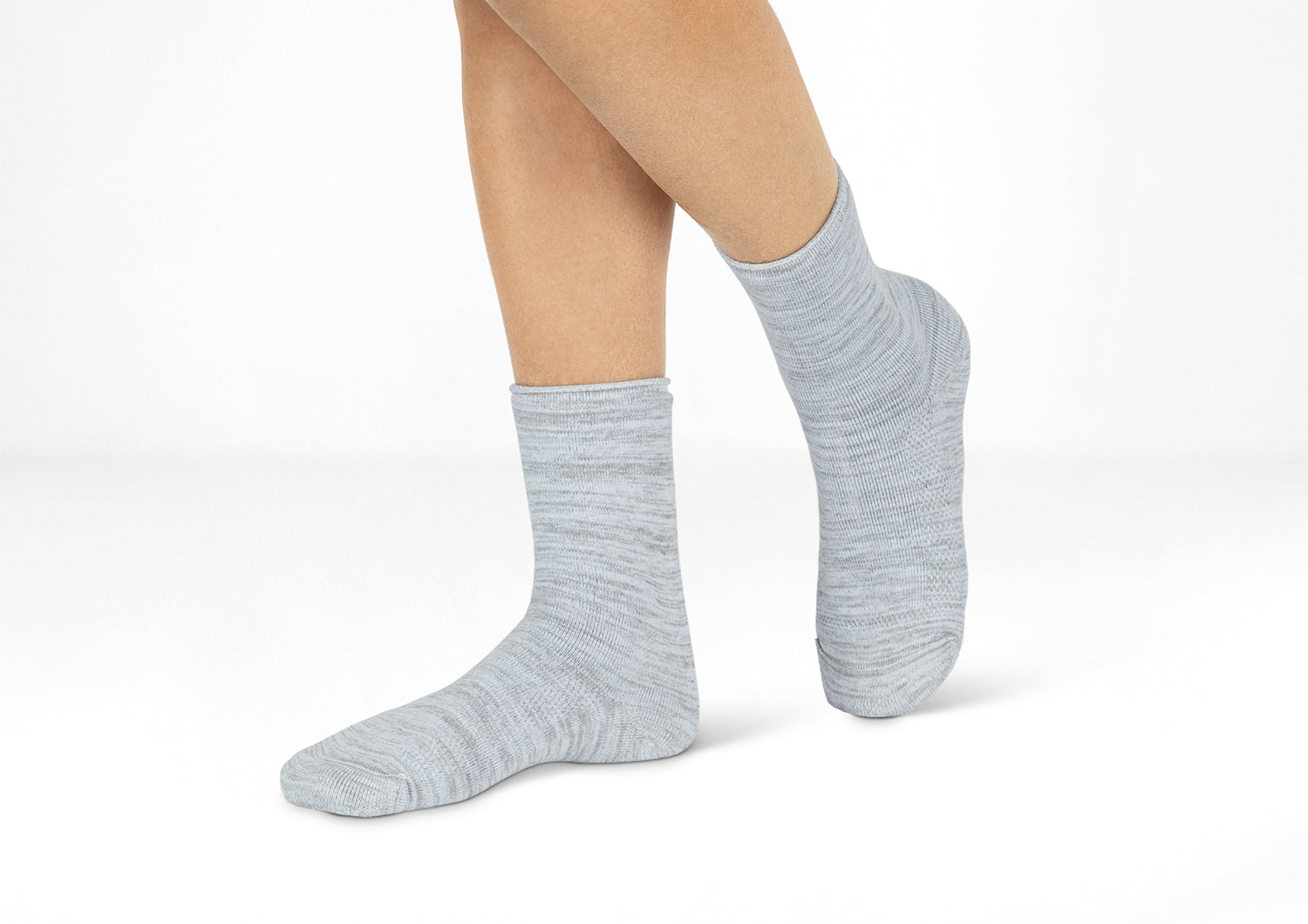 Extra Roomy Thick Gray Socks for Men & Women - Comfortable Winter & Outdoor Activities