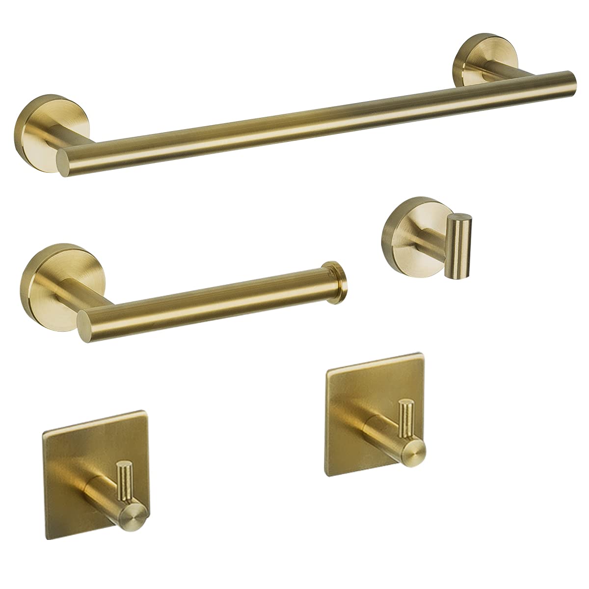 GAPPO 5-Piece Brushed Gold Bathroom Hardware Set - 16