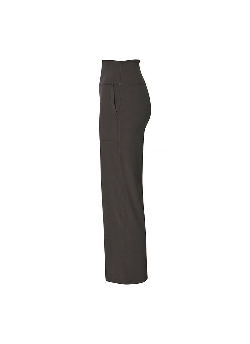Black Label Power Rise Pocket Wide Leggings - High Waist Yoga Pants with Side Pockets for Women | Perfect for Workouts, Running, Yoga & Everyday Comfort