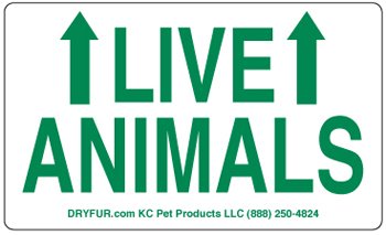 500 Live Animal Shipping Labels with Arrows - Durable Pet Airline Stickers for Safe Transport