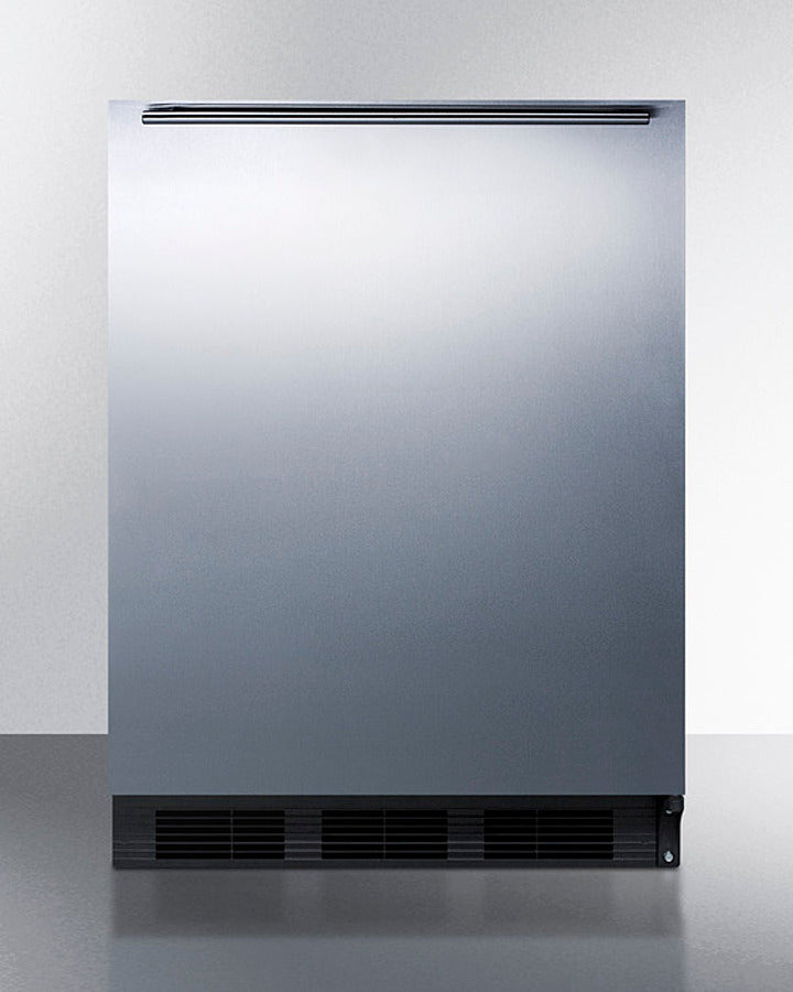 Accucold 24-Inch Wide Built-In All Refrigerator with Horizontal Handle - ADA Compliant, Energy Efficient, Stainless Steel (Model FF7BKBISSHHADA) - Perfect for Restaurants, Bars, and Commercial Kitchens