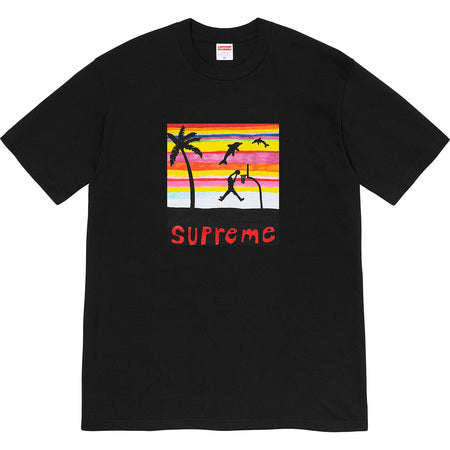 Supreme Dunk T-Shirt for Men - Black Cotton Graphic Tee - Streetwear Fashion for Casual Wear & Skateboarding